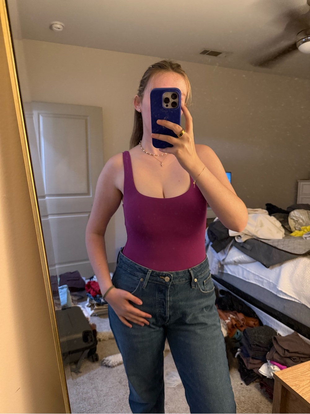 Babaton Bright Purple One-Piece Bodysuit